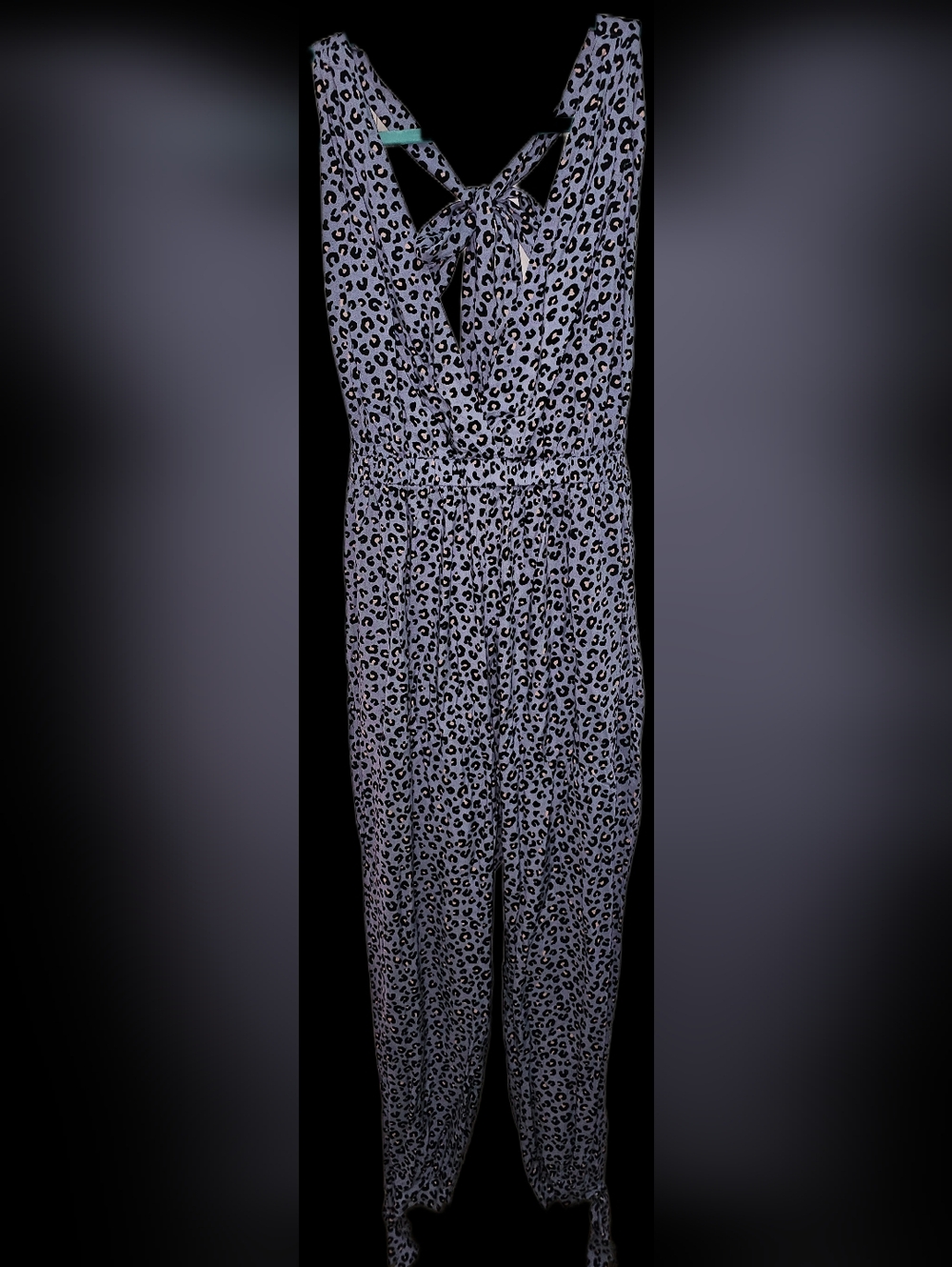 Lulus Halter Backless Romper Animal Print Sz M